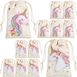 5 pcs magic Rainbow Unicorn themed candy gift bag girl 1st 2nd 3rd 4th 5th 6th 7th 8th 9th 10th Birthday Party Baby Shower Favour