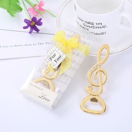 (25 Pieces/lot) Silver and Gold Wedding and Party Favours of the music love Bottle Opener Wedding souvenirs For bridal showers