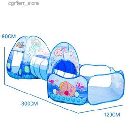 Toy Tents 3 in 1 Portable Toy Tent Childrens Tent Toy Ocean Ball Pool Children Tipi Tents Crawling Tunnel Pool Ball Baby Play Tents H L410