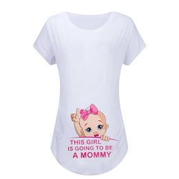 New Women Maternity Letter This Girl is Going to be A Mommy Print T-Shirt Tops Tee Pregnancy Clothes Pregnant Vestidos Pregnancy