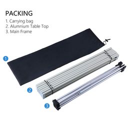 Ultralight Portable Outdoor Aluminum Alloy Silver Folding Table