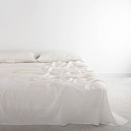 Nature Linen Bed Sheet, Soft Bedsheet, Flat Sheet or Elastic Fitted Sheet, Linens Bedding Sheet, Soft Warm Home Textile