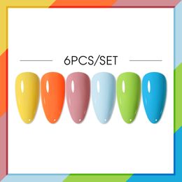 Arte Clavo Multiple Colour Gel Nail Polish Set 2/4/6/8/10PCS Hybrid Gel Varnishes Kit For Manicure UV Nail Lacquer Base Top Coat