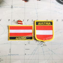 AUSTRIA National Flag Badges Armband Embroidery Patches And Lapel Pin One Set Cloth Accessories Backpack