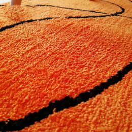 3D Polyester Anti slip Ball Round Fluffy Carpet Computer Chair Pad Football Basketball Living Room Mat Children Bedroom Rugs