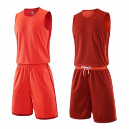 Reversible Basketball Jerseys set Double-side Uniforms Sports Clothes Jerseys Kids Customized shirts with Basketball shorts Men