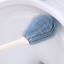 Flat/ Round Type Toilet Cleaning Brush Holder, Fine Pe Bristles, Gourd Long Handle with Hanging Hole, Toilet Deep Clean Brush