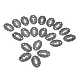 dophee 10/20pcs Oval Shape Keyhole Pattern Hollow Connectors For Jewelry Making Carved Findings 38*25mm