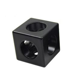 10pcs/lot 2020 Aluminium Block Cube Prism Connector Wheel Regulator Corner V-slot Three Way Connector 90 degree Angle