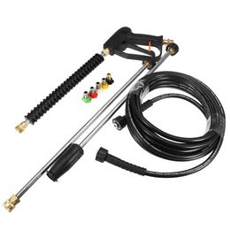 High Pressure Car Washer Gun Water Jet Washing Gun 3000 PSI with 5-color Water Garden Spray Cleaning Washer Nozzles Tool