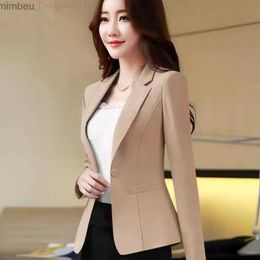 Ternos femininos Blazers feminino coreano casual curto blazer blazer femme de alta qualidade feminino blazers jaqueta primavera outono lady office work suit cutaca c240410
