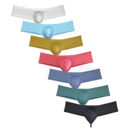 Men Hip Hop Boxer Briefs Underwear Ultimate Bikini Bokserki Brazilian Trunks Bottoms Panties 1/3 Buttocks