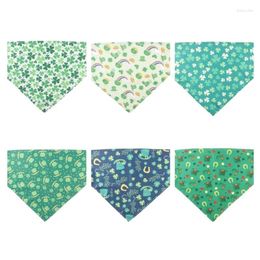 Dog Apparel Pet Bandana For Cat Dogs StPatricks Day Party Props Bandanas Scarf Saliva Towel Festival Decoration Collar