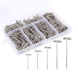 Good Quality Silver 50pcs Tpins for Wigs Making/Display On Foam Head 27-53mm Long T-pins Sewing Hair Needles Styling tool