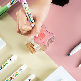 24 Colors Morandi Acrylic Paint Pens for Rock Painting, Stone, Ceramic, Glass, Wood, Mugs, Metal, Fabric, Canvas Art Supplie