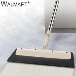 Home Bathroom Glass Cleaning Artefact Sweep Hair Water Broom Rotatable Floor Cleaning Broom Glass Cleaning Tool with Long Handle