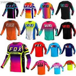 Cycling Shirts Tops 2023 Mens Downhill Jerseys Mountain Bike Shirts Offroad DH Motorcycle Jersey Motocross Sportwear Clothing Hpit Y240410