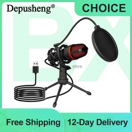 Microphones USB microphone condenser Mic Depositing BX9-S Wire Gaming RGB Anti Spray for Podcast Recording Studio Streaming PCQ