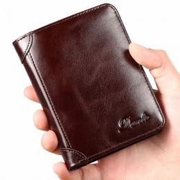 dante Classic Retro Style Wallet 100% Genuine Leather Men Wallets Short Male Purse Card Holder Wallet Men Fi High Quality V4zO#