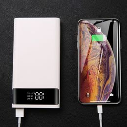 Portable PD3.0 Fast Charging Battery Box Case with LED Light Digital Display Charger Box QC3.0 6x18650 Power Bank Case Shell Kit