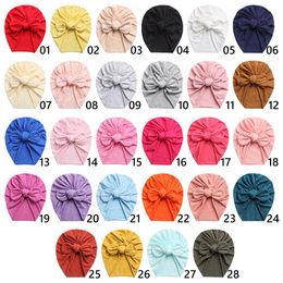 High Quality Soft Kids Girl Head Wrap Accessories Rabbit Ears Turban Hat Knot Bonnet Newborn Baby Hospital Hat Baby Beanies