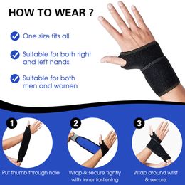 2Pcs/1Pc Wrist Guard Band Brace Support Carpal Tunnel Sprains Strain Gym Strap Sports Pain Relief Wrap Bandage Lightweighted