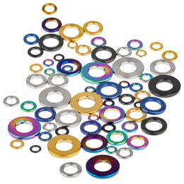 Weiqijie 10Pcs/lot Titanium Washers M4/M5/M6/M7/M8/M10 DIN912 Flat Spacer for Bike Motorcycle Car