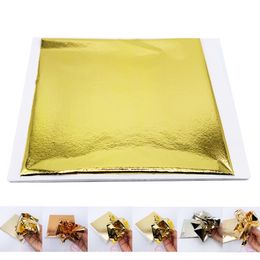 100 sheets 8 Colours 14 x 14 cm Colourful craft gilding paper Foil Taiwan gold leaf imitation