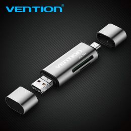 Readers Vention Mini SD OTG card reader USB 3.0 2.0 Micro USB 3.0 2.0 to Type C Memory Card reader Micro SD TF Card Reader For Laptop PC