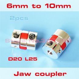 5pcs 4/5/6/6.35/7/ 8/10mm Flexible Plum Shaft Coupling jaw spider coupler D20 L25