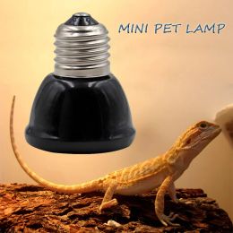 Black Mini Pet Heating lamp Infrared Ceramic Emitter Heat Light Bulb Pet Brooder Chickens Reptile Lamp 25/50/75/100W
