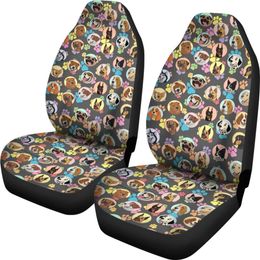 Dogs Galore Car Seat Covers (Paw Prints) 094209,Pack of 2 Universal Front Seat Protective Cover