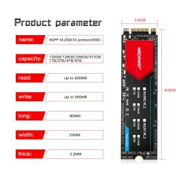 Cards M.2 ssd M2 NGFF SATA 128GB 256GB 512GB 1TB Solid State Disc 2280 Internal Hard Drive hdd For Laptop Desktop