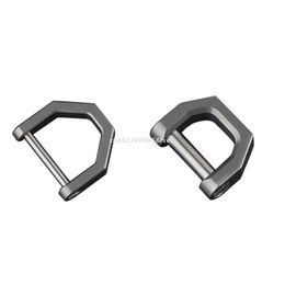 Multi-purpose D Shape Buckles Titanium Alloy D Ring D-Shaped Metal Hoop Horseshoes Buckle for DIY Leather Craft Purse