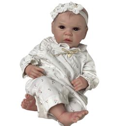 22 inch Lifelike Painted Hair Newborn Bebe Reborn Doll Handmade Painted Lovely Open Eyes Reborn Doll