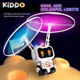 LED Flying Toys Flying Robot Astronaut with LED Light Toys Children Robot Toys with Light Cute USB Charging for Boys Girls Teenagers Christmas 240410