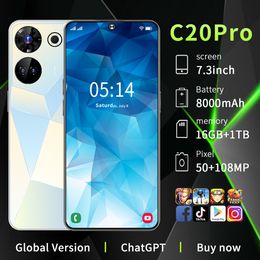 C20pro New Hot Cross-Border in Stock 6.53-Inch 4G Android 3 64GB Smartphone Manufacturers Send Foreign Trade on Behalf