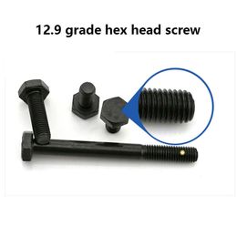 12.9 grade hex head screw alloy steel high strength hex head Half tooth bolt M5 M6 m8m10 5PCS