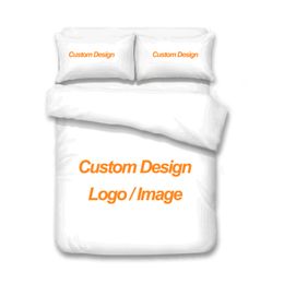 Customise Photo Logo Duvet Cover Boys Girls Adults Gift Custom Made DIY Bedding Set Designer Bed Set Queen Size Quilt Cover