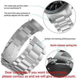 Watch Bands 18mm 22mm 20mm 24mm Band for Samsung Galaxy Watch 6 5 4 40mm 44mm 46mm 5Pro 45mm Stainless Steel Strap for Amazfit Bip Huawei 4L2404