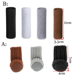 4PCS Cute Universal Knitting Foot Cover Leg Sock Protective Case Multicolor Non-Slip Floor Furniture Protector Home Decor