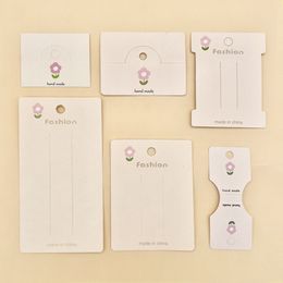 100PCS Retail DIY Packaging Kit Ear Stud Hairpin Jewelry Package Cards Display Boardcard Cute Flower Necklace Earring