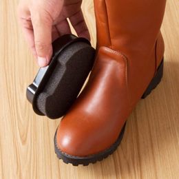 Hot Sofa Quick Shine Shoes Brush Cleaner Leather Polishing Cleaning Liquid Wax Shining Sponge Polisher Shoe Boot 1Pc