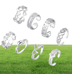 toe rings body Jewellery 8 Piece Foot Set Small Tail Bow Dolphin Love Shape Hawaiian Jewellery Gqelq Toe Rings3713113