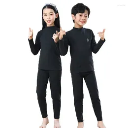 Clothing Sets Autumn Winter Thermal Underwear Suit Girls Boys Pajama Baby No Trace Warm Sleepwear Candy Colors Kids Clothes