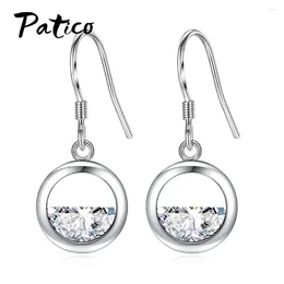 Dangle Earrings Top Vendor Women Stylish Half Round Water Drop Shape 925 Sterling Silver Cartilage Piercing Earings Ear Rings Jewellery