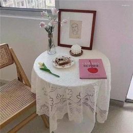 Table Cloth Lace Tablecloth White Bedside Row Frame Coffee With Cover Small Fresh Square Stall K6U4262