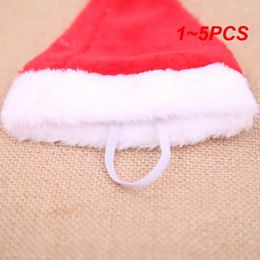 Dog Apparel 1-5PCS Pet Hat High-quality Unique Red Plush For Pets Santa Christmas -selling Adorable Soft