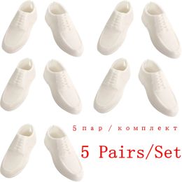 NK 10 Pairs Prince Noble 5 White+5 Black Shoes Casual Sandal For Barbie Accessories Doll Boy Friend For Ken Doll Baby DIY Toy