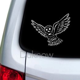 Snowy Owl With Wizard Letter Vinyl Stickers Nursery Wall Decor Car Window Laptop Decals For Apple Macbook Pro / Air Decoration